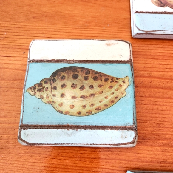 Boho Beach shell coasters - Picture 2 of 7